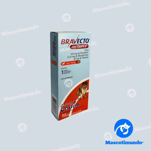 DESPARASITANTE 1M TRIPLE PERROS DE 5 A 10 KG 1 TABLETA